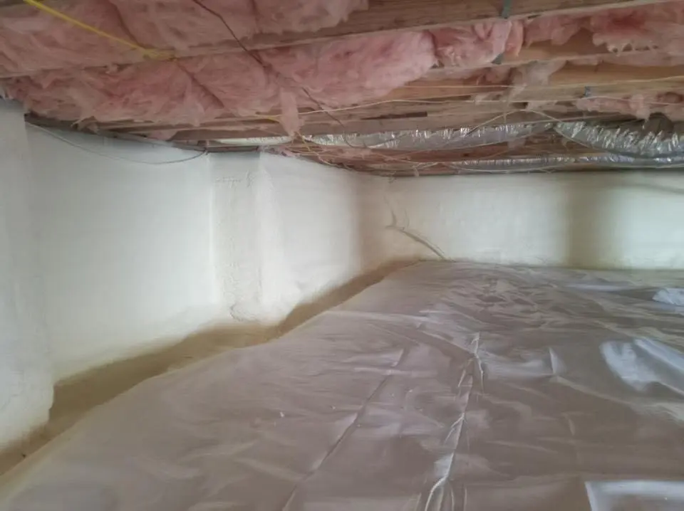 Crawl space encapsulation with closed-cell spray foam for Attic Insulation in Heathrow